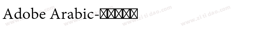 Adobe Arabic字体转换